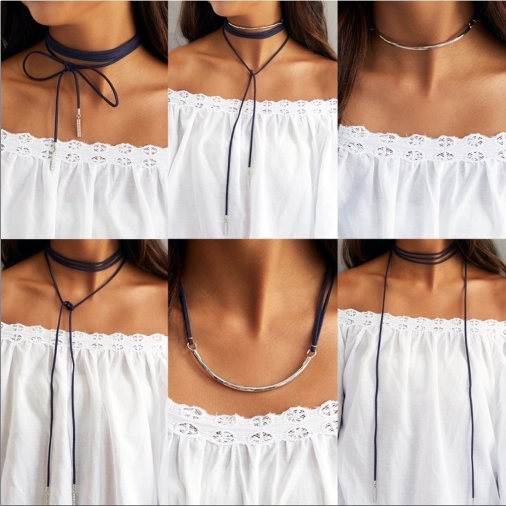 CHLOE + Isabel Hero Metal + Leather Necklace NEW